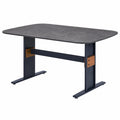 Mesa de comedor de porcelánico y metal 140cm