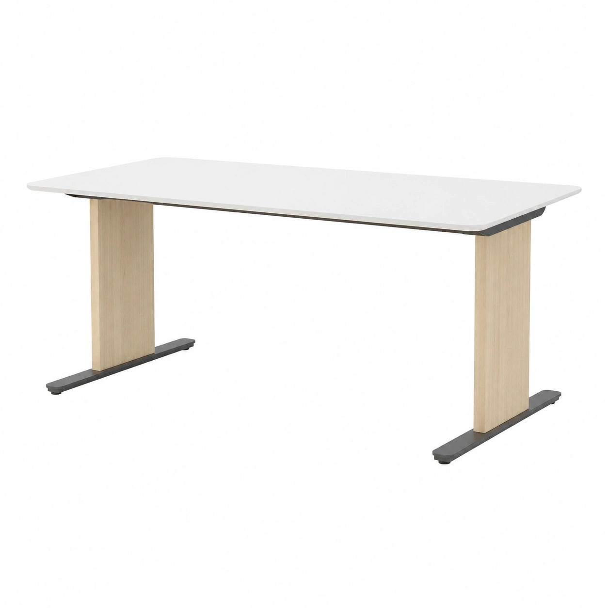 Mesa de comedor de melamina y madera 160x80x75cm