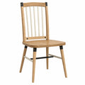 Silla de madera maciza de roble y acero