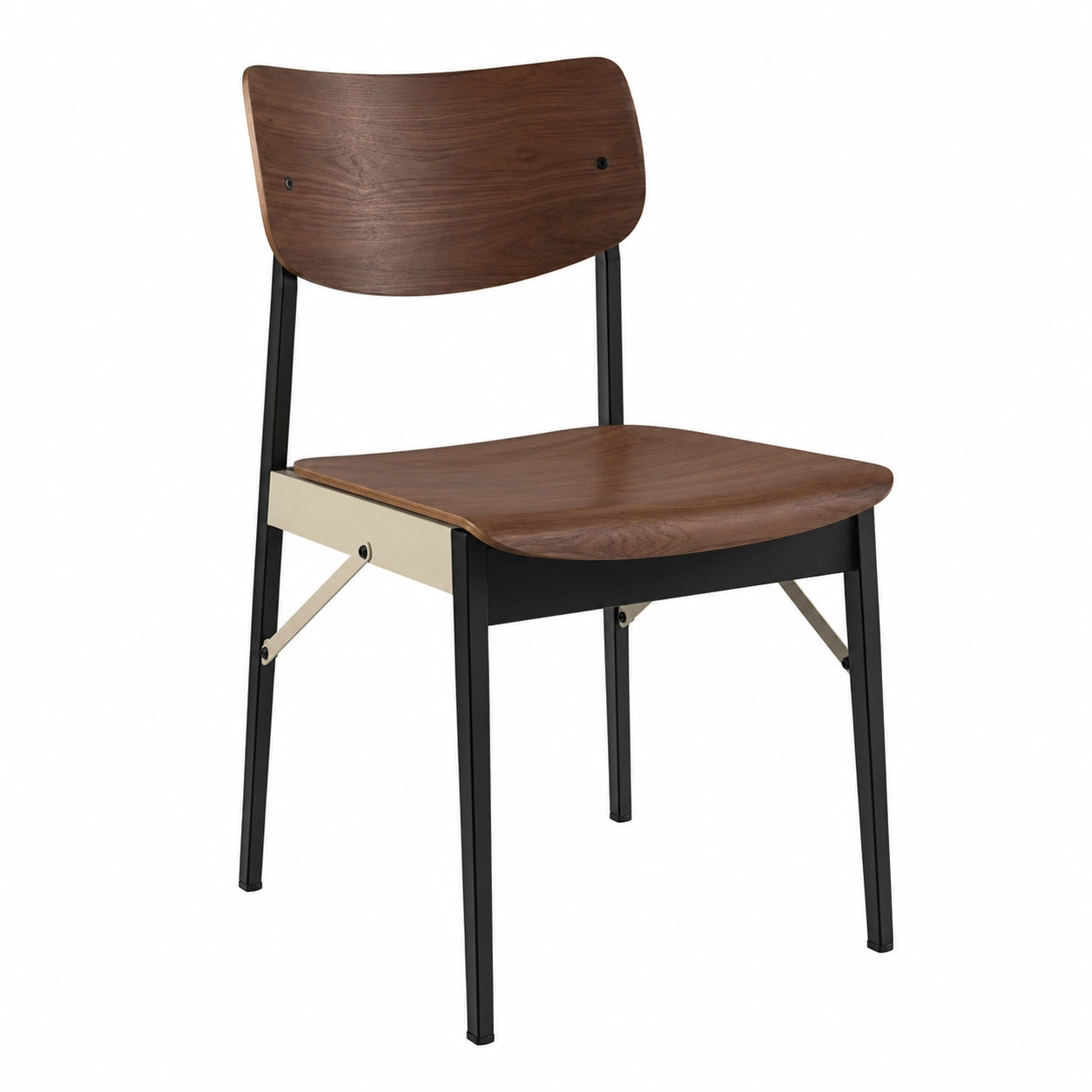 Silla de Nogal y Metal