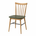 Silla de Madera de Roble y Asiento de MDF Verde Oscuro