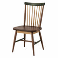 Silla de comedor de madera maciza con respaldo de espigas