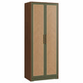 Armario de Madera con Puertas Dobles Marrón y Verde 180x80x40 cm