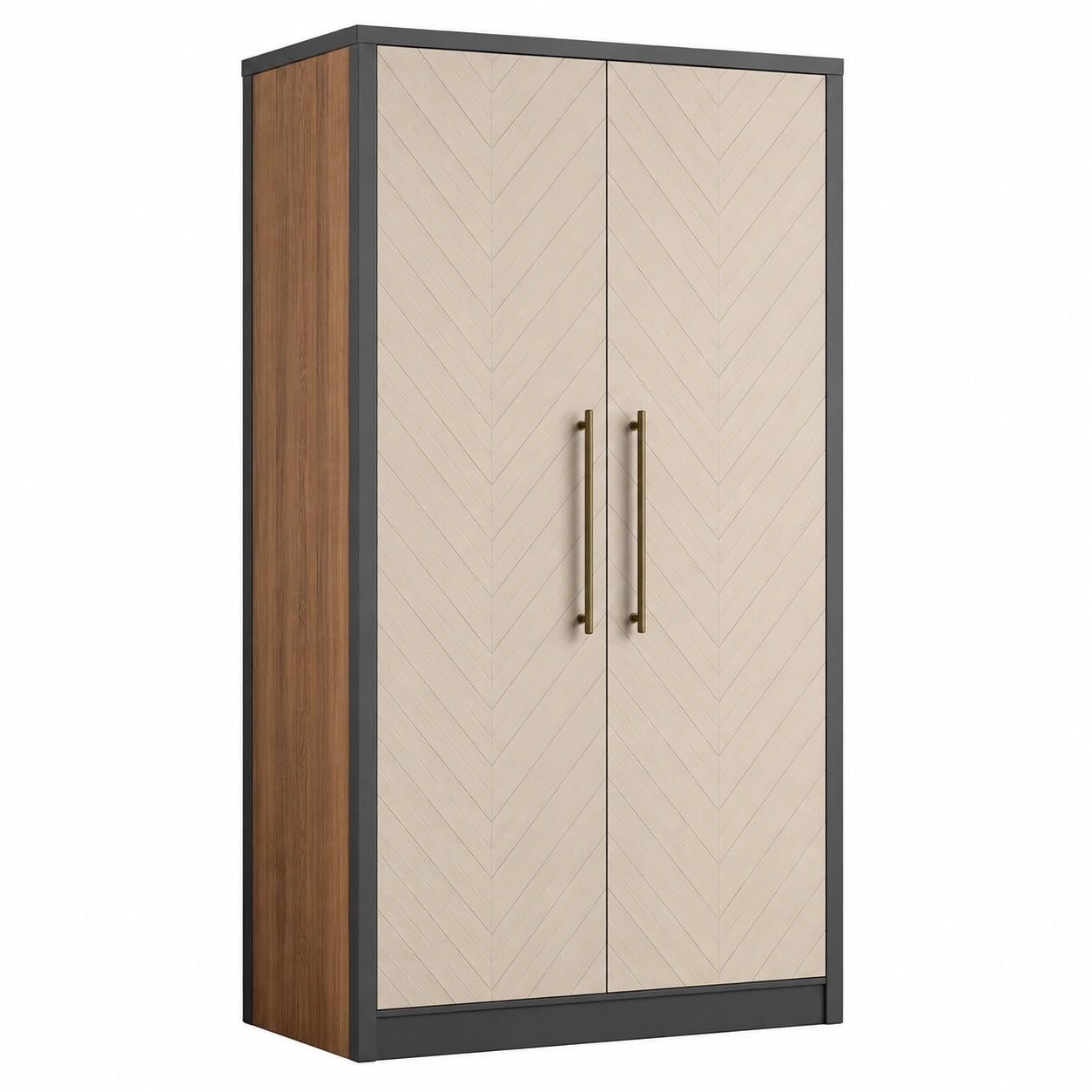 Armario de MDF con Tiradores de Metal 180x90x50 cm