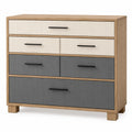 Cajonera de Madera con 5 Cajones Beige y Gris