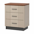 Cajonera de Madera con 3 Cajones Beige y Marrón 45x40x80 cm