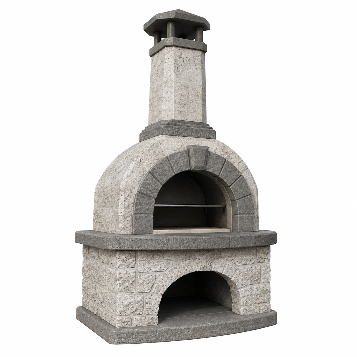 Horno de piedra volcánica para exterior gris