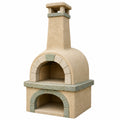 Horno de Leña de Exterior de Cemento Beige 120x80x230 cm