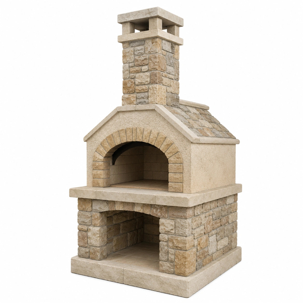 Horno de Piedra Natural con Chimenea para Exteriores