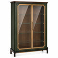 Vitrina de Madera y Vidrio con Marco Dorado 120x40x200cm